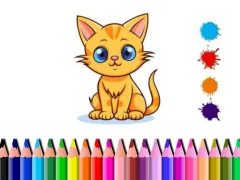 لعبة Cute Cat Coloring Book على الانترنت