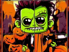 لعبة Franky & Vampire Halloween Puzzle على الانترنت