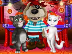 لعبة Talking Tom And Angela Halloween Party على الانترنت