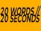 لعبة 20 Words in 20 Seconds على الانترنت