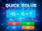 لعبة Quick Solve على الانترنت
