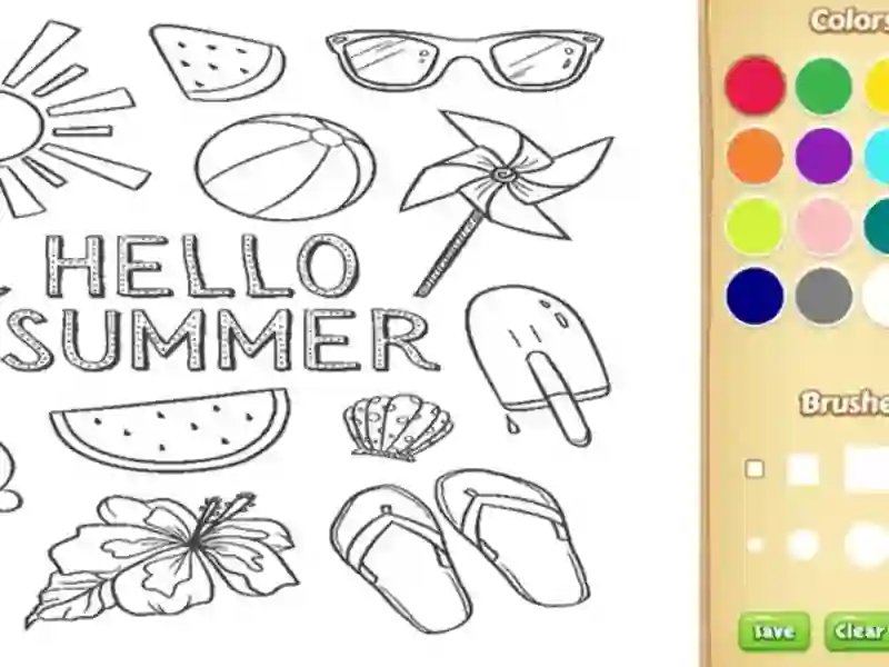 لعبة Hello Summer Coloring Book for Kids على الانترنت