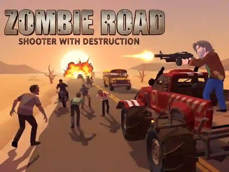 لعبة Zombie Road: Shooter with Destruction على الانترنت