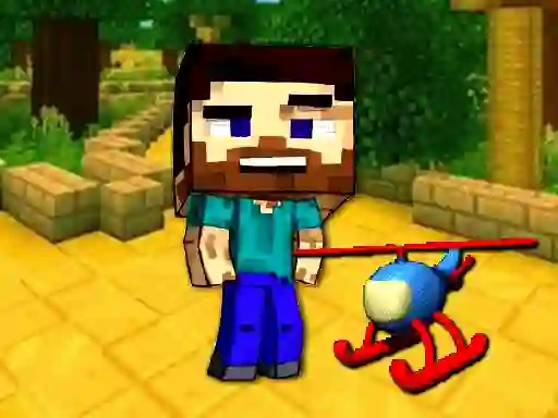 لعبة Mineblock Helicopter Adventure على الانترنت