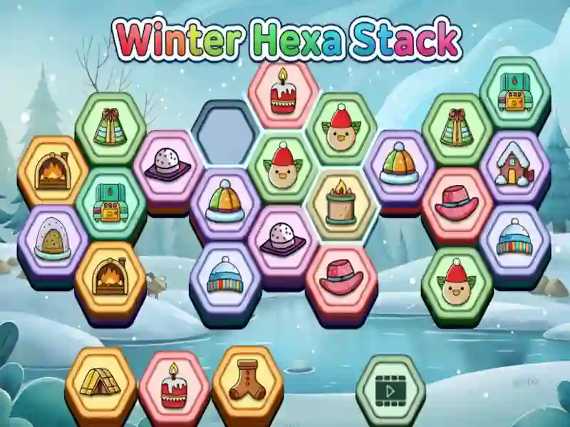 لعبة Winter Hexa Stack على الانترنت