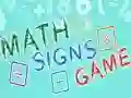 لعبة Math Signs Game على الانترنت