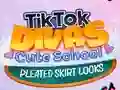 لعبة TikTok Divas Cute School Pleated Skirt Looks على الانترنت
