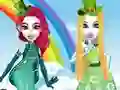 لعبة Green Vs Rainbow Fashion Battle على الانترنت