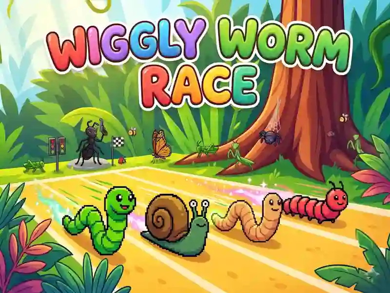 لعبة Wiggly Worm Race على الانترنت