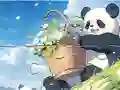 لعبة Jigsaw Puzzle: Basket Flower Panda على الانترنت