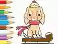 لعبة Coloring Book: Dog-Riding-Sled على الانترنت