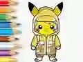 لعبة Coloring Book: Raincoat Pikachu على الانترنت