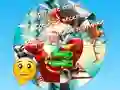 لعبة Round jigsaw Puzzle Collect funny Christmas pictures على الانترنت