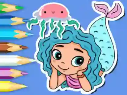 لعبة Coloring Book: Jellyfish Mermaid على الانترنت