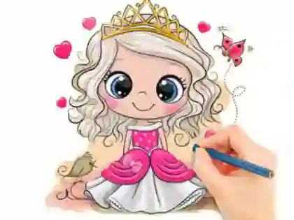 لعبة Coloring Book: Chibi Doll Princess على الانترنت