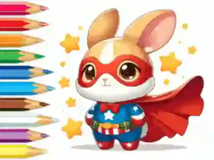 لعبة Coloring Book: Super Rabbit على الانترنت