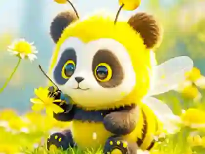 لعبة Jigsaw Puzzle: Panda Bee على الانترنت