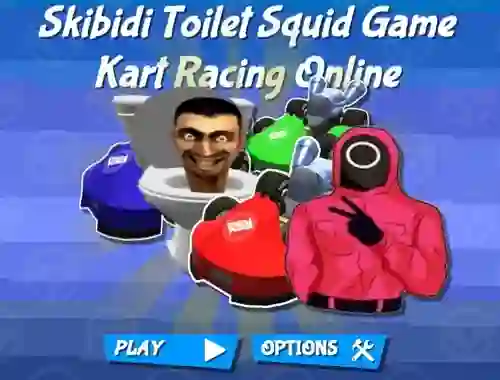 لعبة Skibidi Toilet Squid Game Kart Racing Online على الانترنت