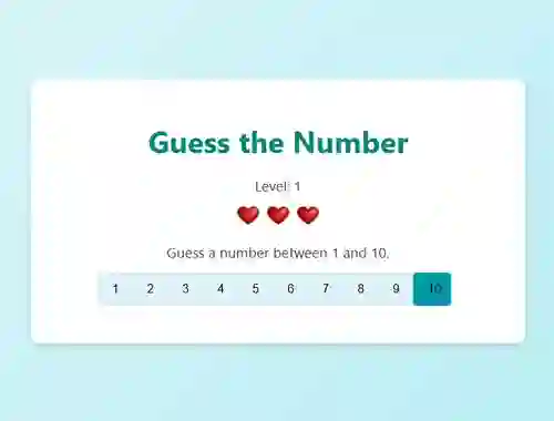 لعبة Guess The Number على الانترنت