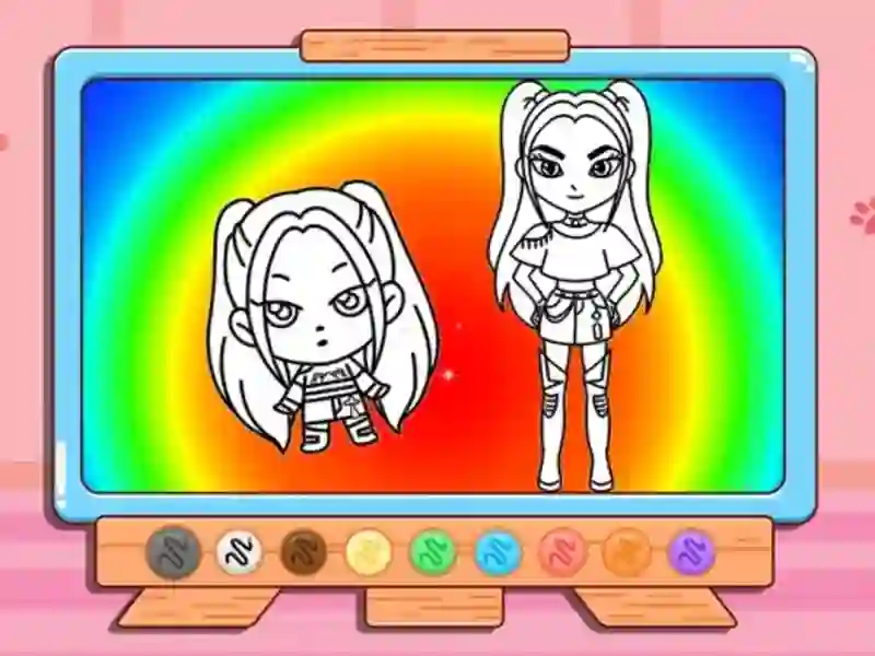 لعبة Coloring Book: Mira Kpop Demon Hunters على الانترنت