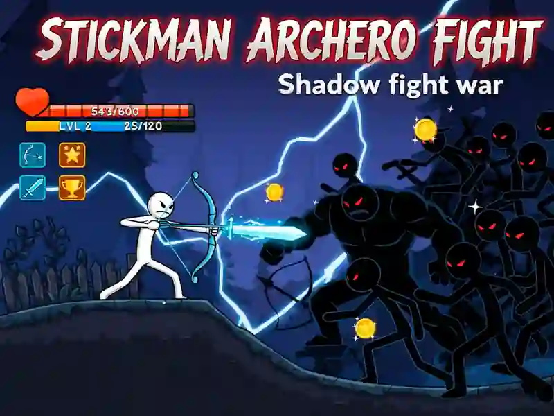 لعبة Stickman Archero Fight: Shadow fight war على الانترنت