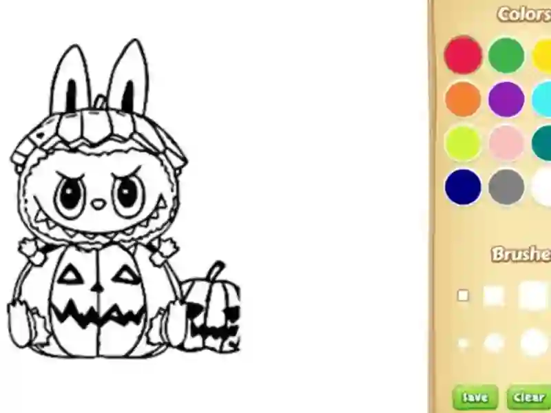 لعبة Halloween Labubu Coloring & Drawing Game على الانترنت
