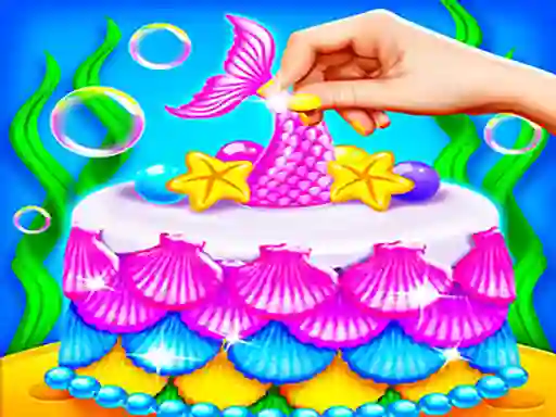 لعبة Mermaid Glitter Cake Maker على الانترنت
