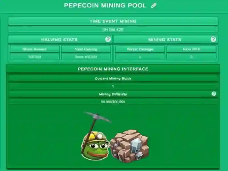 لعبة Pepecoin Miner Idle Simulator على الانترنت