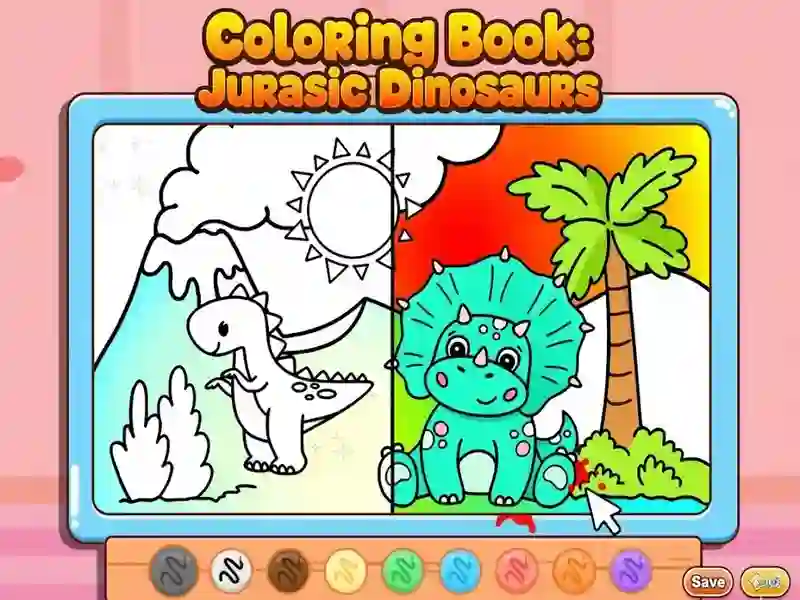 لعبة Coloring Book: Jurassic Dinosaurs على الانترنت