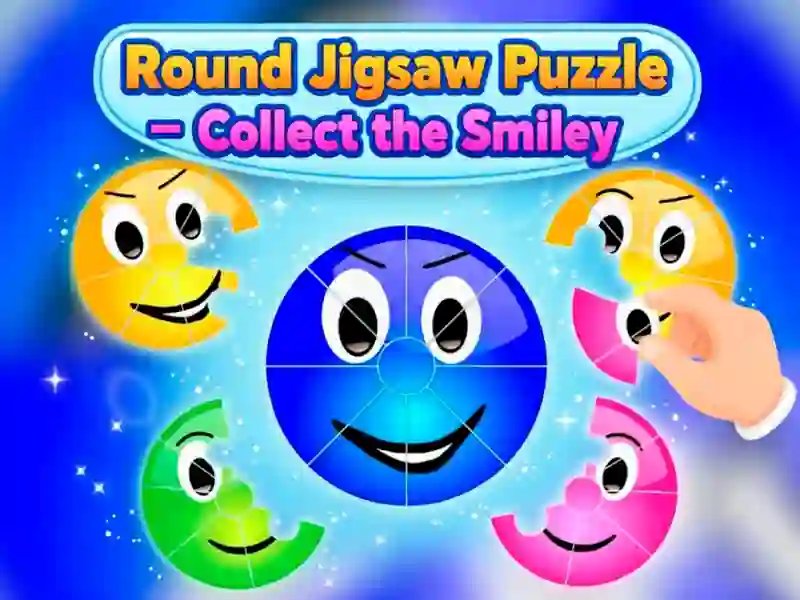 لعبة Round jigsaw Puzzle - Collect the Smiley على الانترنت