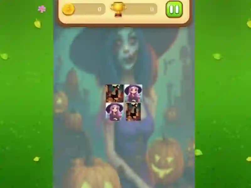 لعبة Halloween Witch Memory Match على الانترنت
