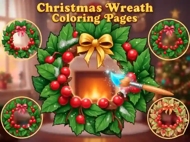 لعبة Christmas Wreath Coloring Pages على الانترنت
