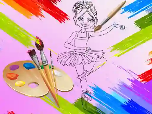 لعبة Little Ballerinas Coloring على الانترنت