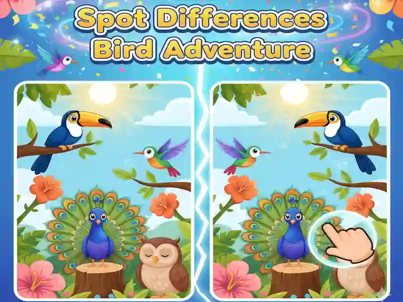 لعبة Spot Differences Bird Adventure على الانترنت