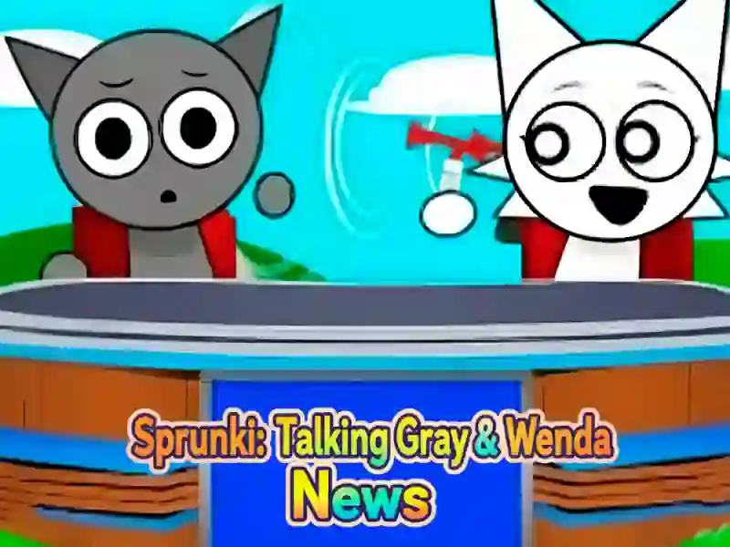 لعبة Sprunki: Talking Gray & Wenda News على الانترنت
