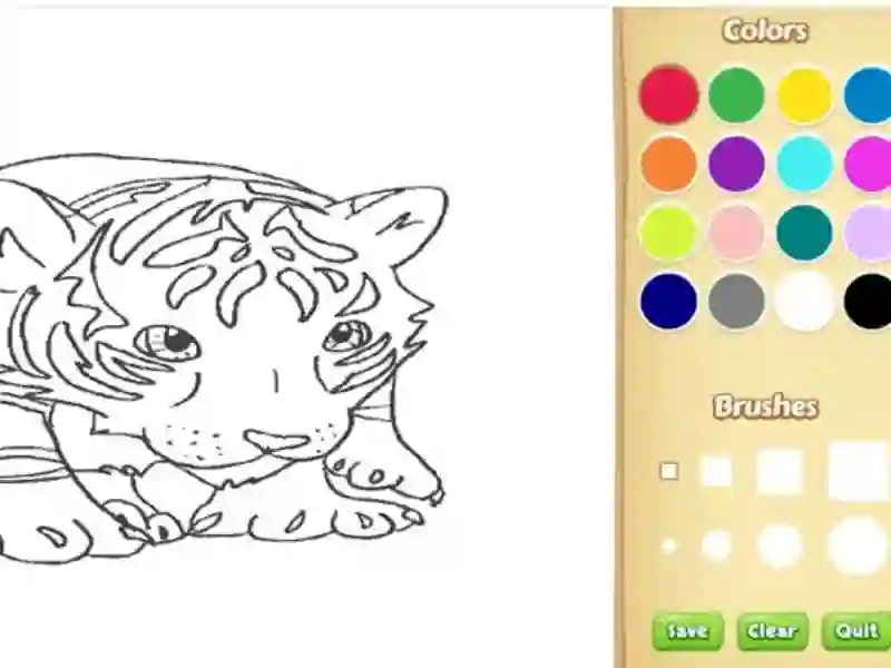 لعبة Baby Tiger Coloring Book على الانترنت