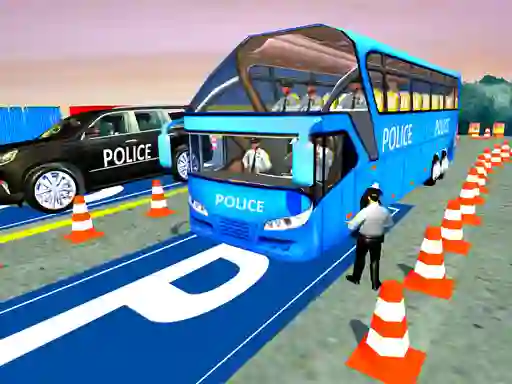 لعبة US police bus parking على الانترنت