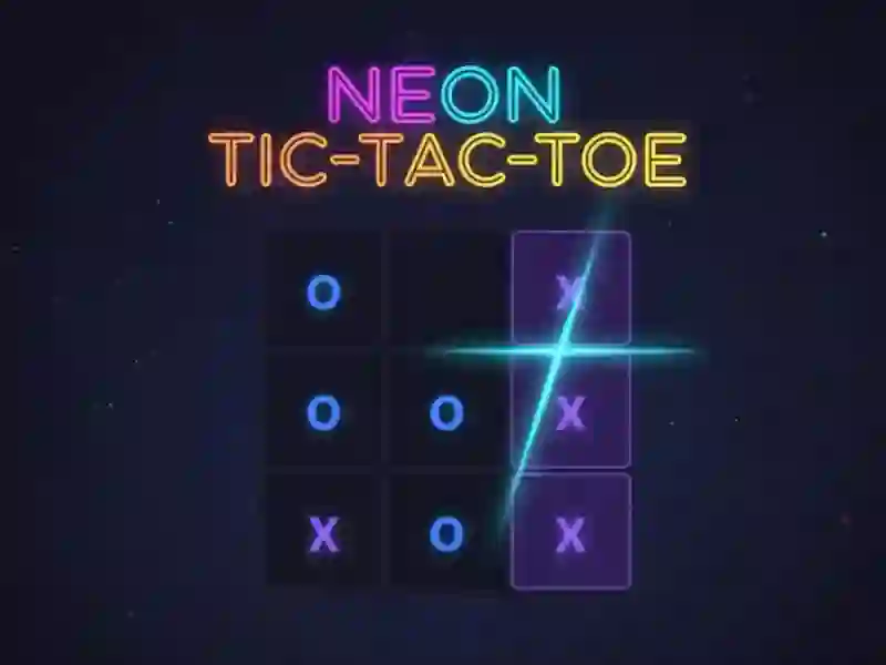 لعبة Neon Tic-Tac-Toe على الانترنت