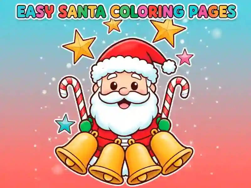 لعبة Easy Santa Coloring Pages على الانترنت