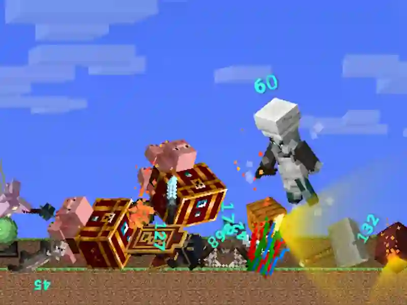 لعبة The Mobs Farm in Mineblock! على الانترنت