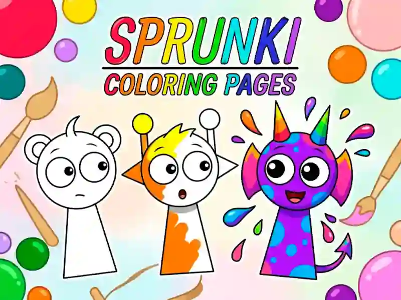 لعبة Sprunki Coloring Pages على الانترنت