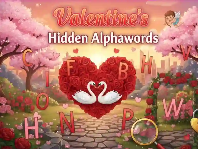 لعبة Valentine's Hidden Alphawords على الانترنت