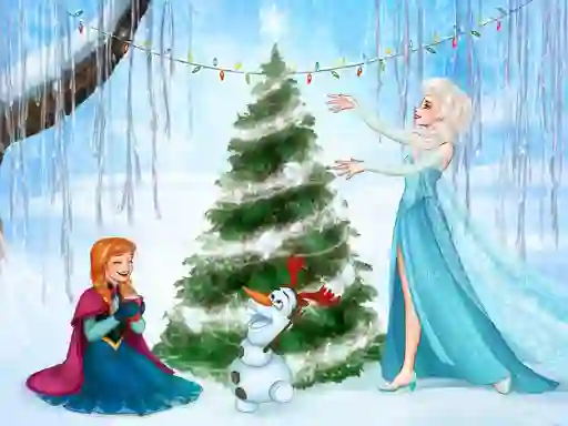 لعبة Olaf Christmas Jigsaw Puzzle على الانترنت