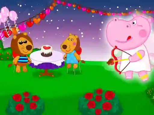 لعبة Hippo Valentine's Cafe على الانترنت