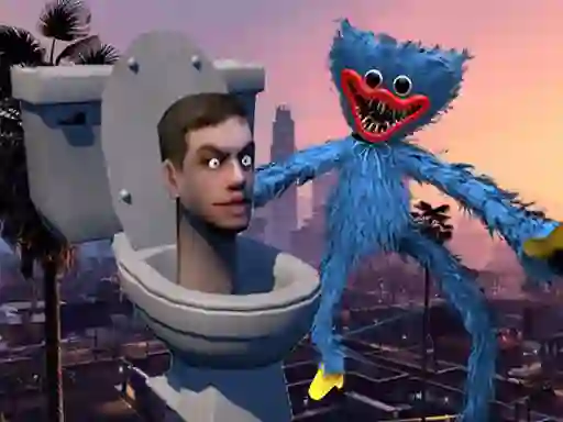 لعبة Huggy Wuggy Fight Skibidi Toilet على الانترنت