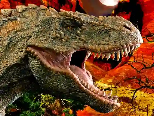 لعبة T-Rex Dinosaur Jigsaw على الانترنت