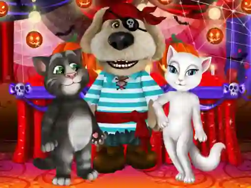 لعبة Talking Tom And Angela Halloween Party على الانترنت