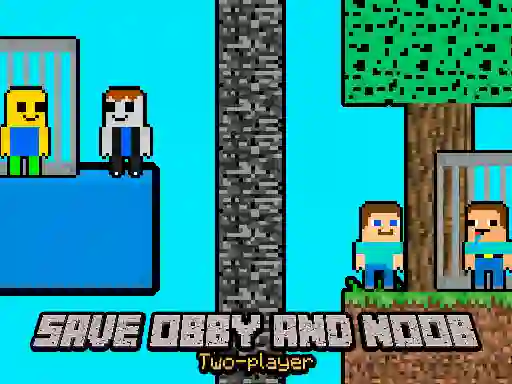 لعبة Save Obby and Noob Two-players على الانترنت