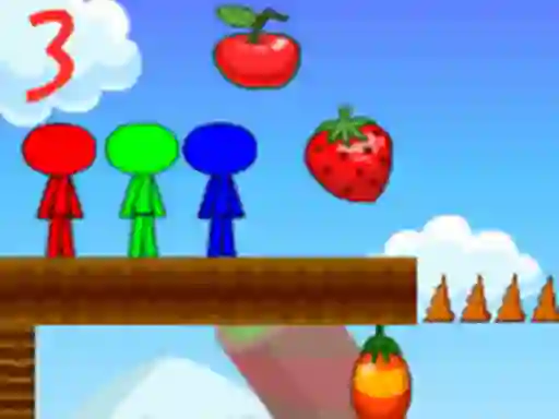 لعبة Stickman Bros In Fruit Island 3 على الانترنت