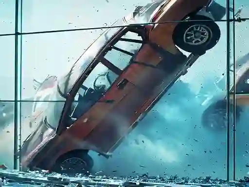 لعبة Stunt Car Crash Glass على الانترنت